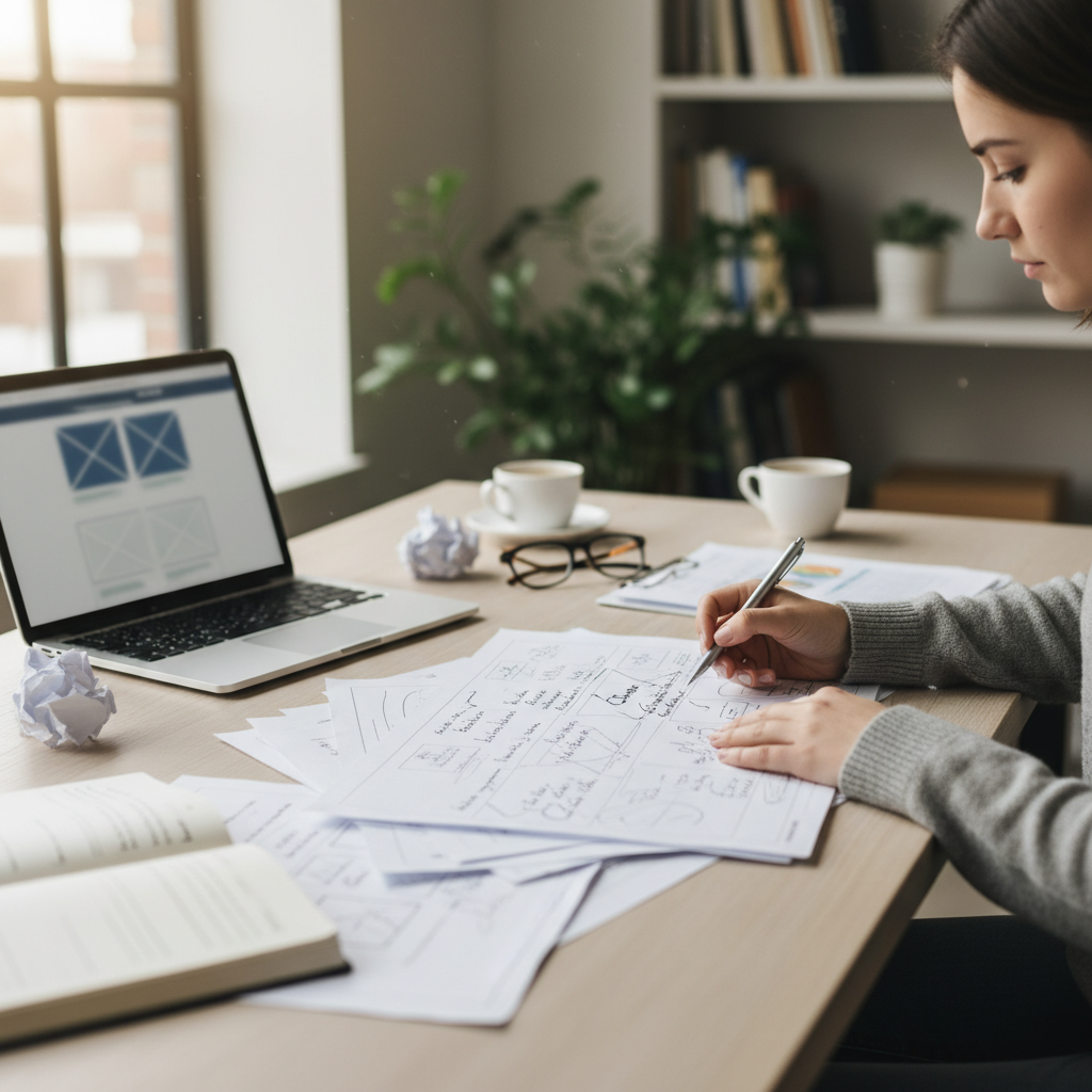 An SEO copywriter Melbourne planning persuasive page content