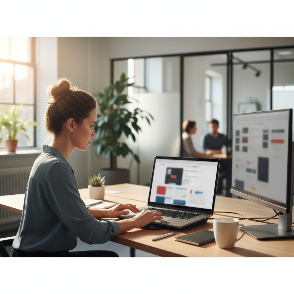 An SEO optimisation Melbourne specialist working on a website