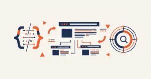 Technical SEO Melbourne illustration with site architecture and diagram accents