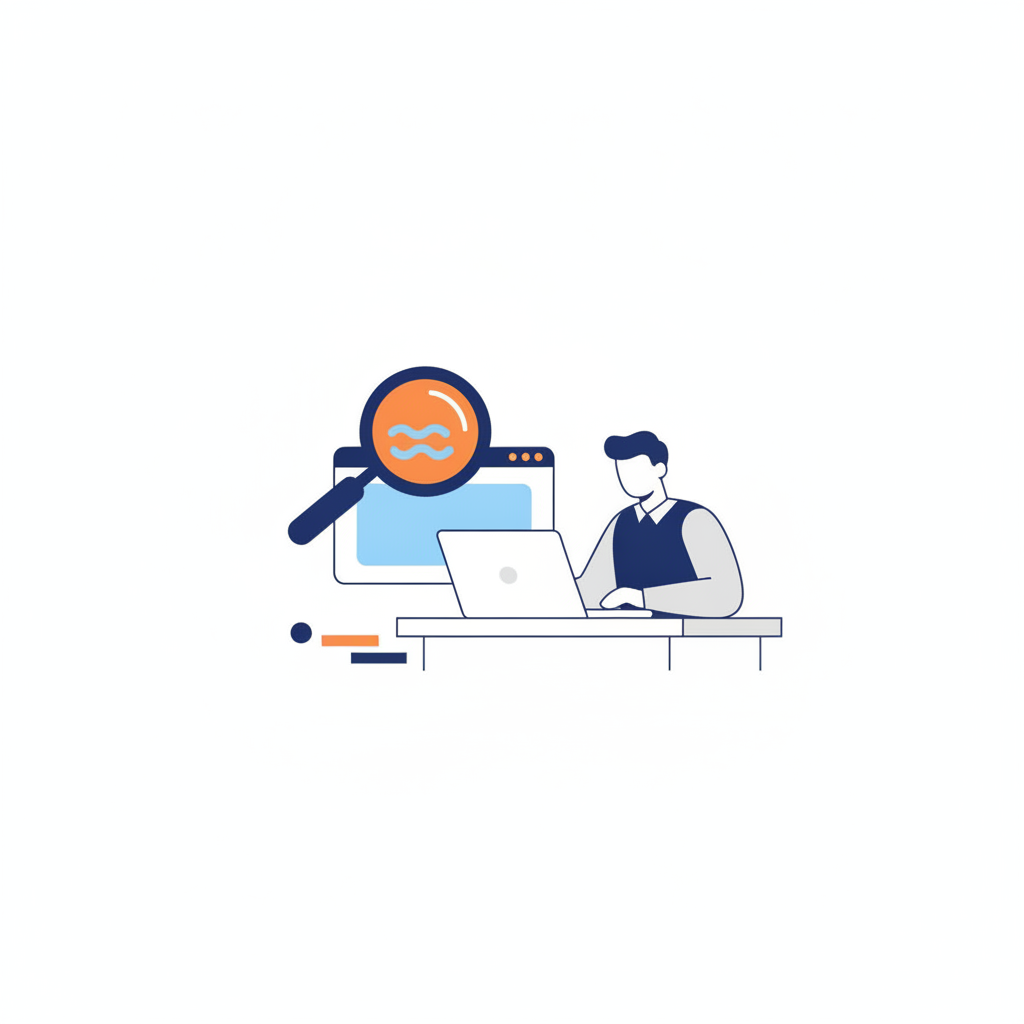 Illustration of a client searching online for what the new AML rules mean