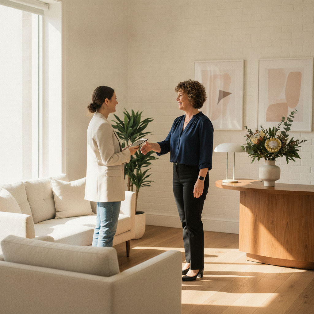 A welcoming reception area of a small Melbourne professional service firm