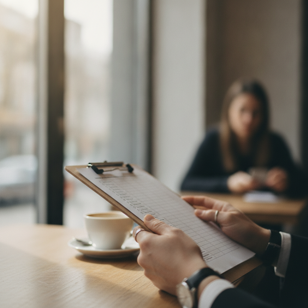 Short prioritised Brunswick SEO fix list on a clipboard, not an 80-page report