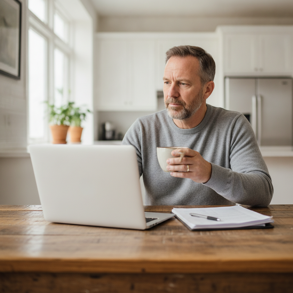 Melbourne home seller comparing real estate agents on Google for real estate SEO